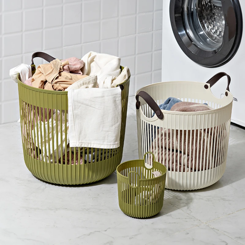 

Portable Bathroom Laundry Hamper Storage Basket Dirty Clothes Basket with Carrying Handle Household Simple Laundry Basket