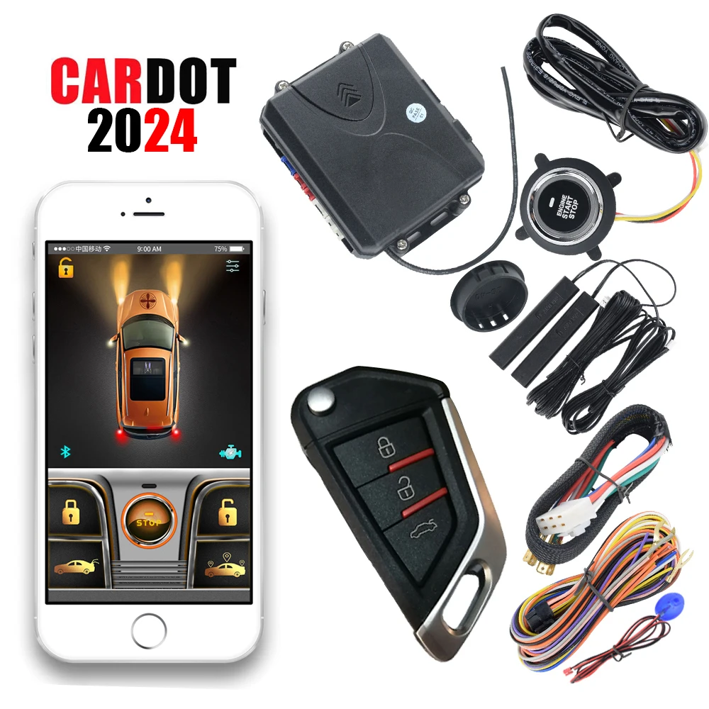 Cardot Digital Smart Key For Ignition Mechanical Key Cars Auto Electronic Security Alarm Car Smart Phone APP Remote Start Stop