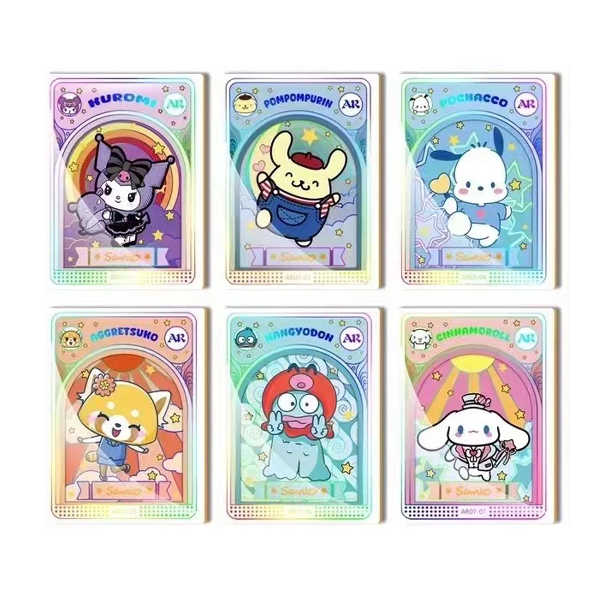 Hello Kitty Sanrio Kuromi Shining Cards My Melody Cinnamoroll Cartoon Collectible Game Trading Card Children Card bricksToy Gift 3