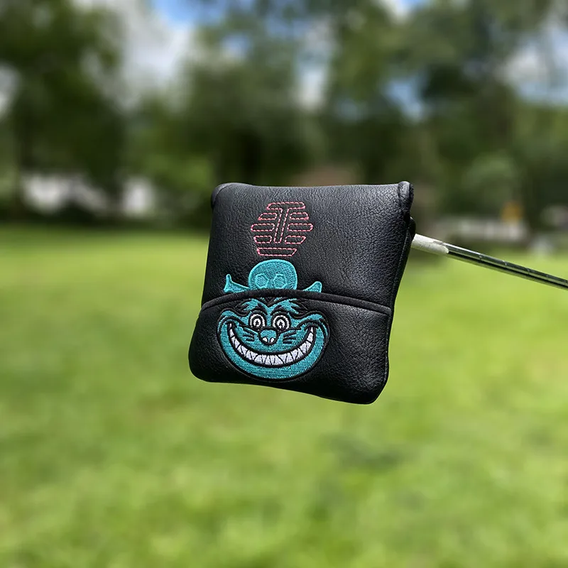 skull Golf Club #1 #3 #5 Wood Head covers Driver Fairway Woods Cover PU Leather Putter Headcover