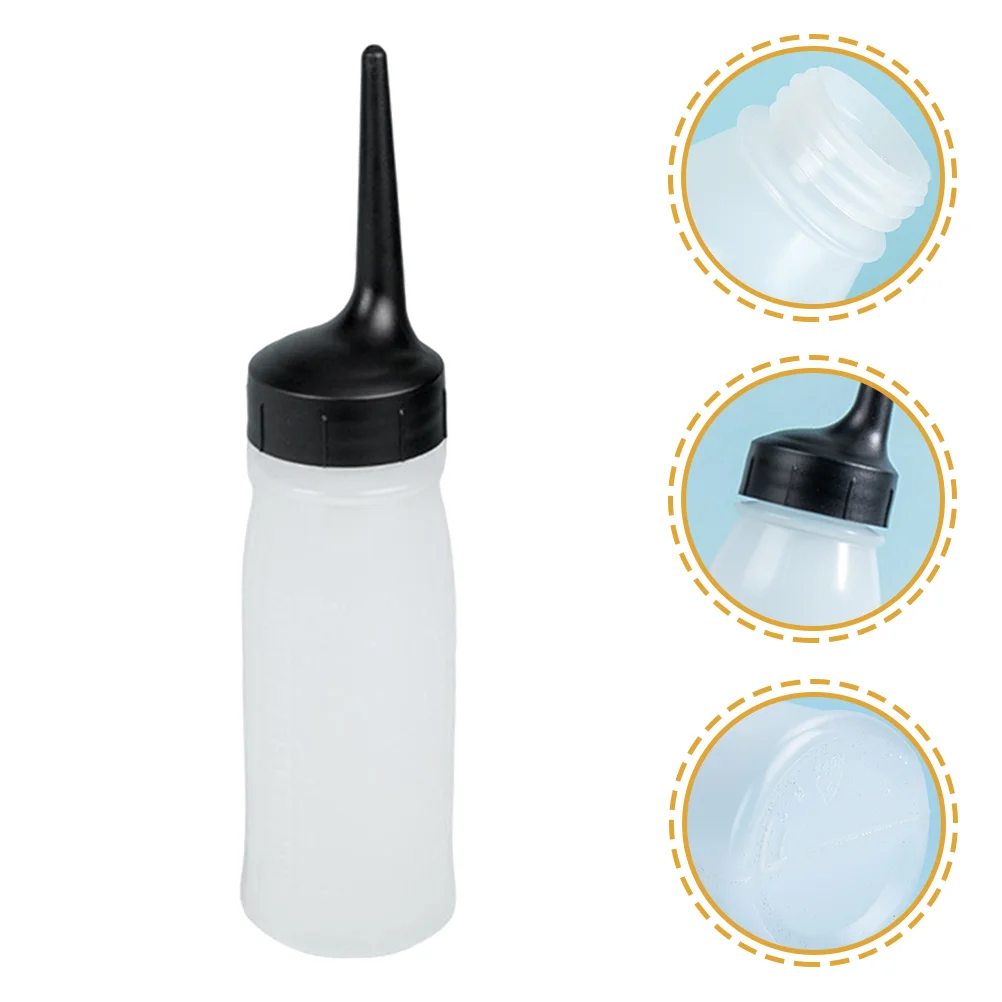 

3pcs Hairdressing Scale Bottles Empty Squeeze Bottles Beak Mouth Bottles