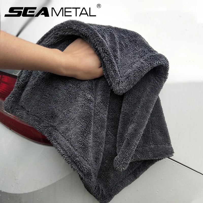 Microfiber Towel 1200GSM/600GSM Double-Sided Super Absorbent Car Wash Cleaning Cloth Scratch Proof Soft Lint