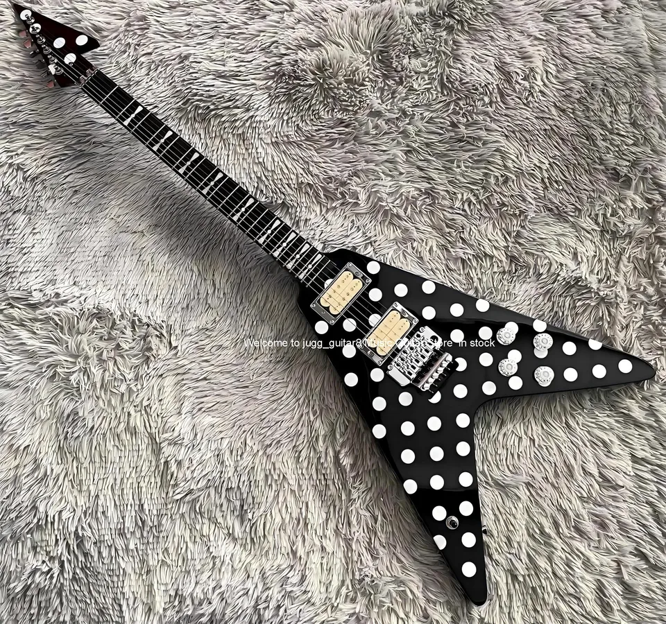 FLYING V / RANDY V 的ボディ free randy rhoads signature flying v electric guitar polka dot