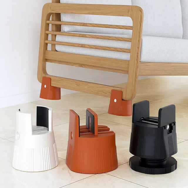 Adjustable Splint-Type Lift Pads: Moisture-Proof, Shockproof For Furniture Legs; Fits Table/Chair/Stool Legs For Heightening