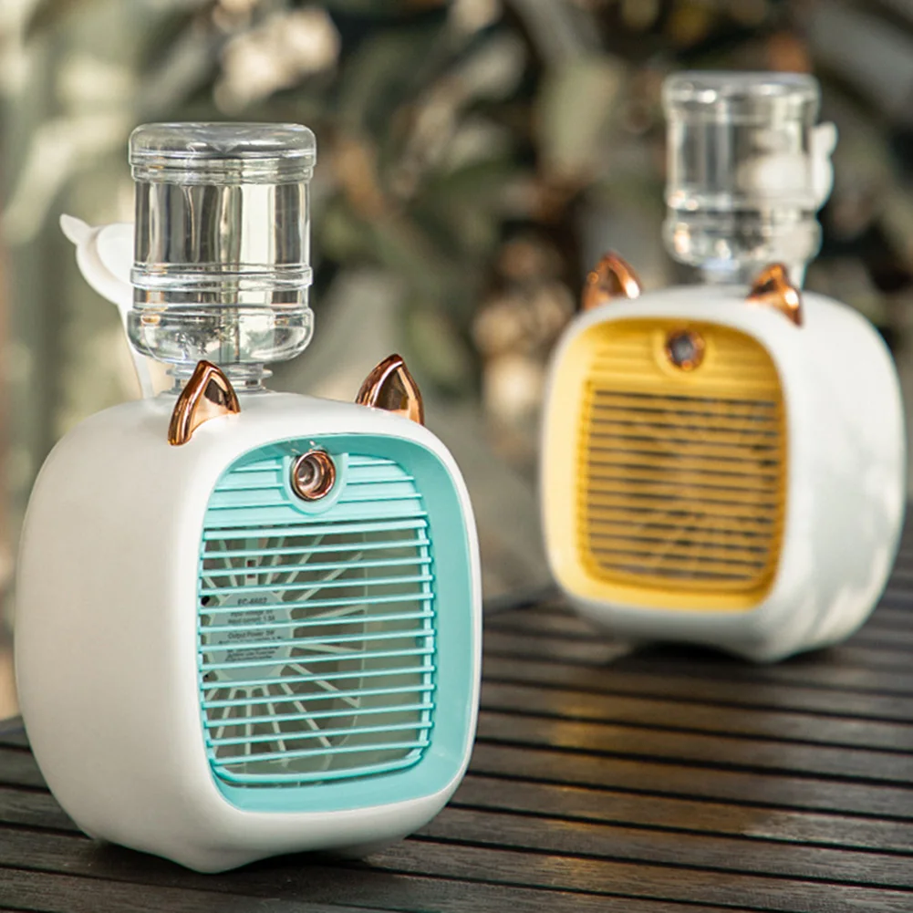 

1200mAh Mini Portable Handheld Fan Semiconductor Cooling Fan Air Conditioner Portable Camping Fan Rechargeable Spray Cooling