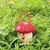 Mushroom Storage Basket Handmade Rattan Handbag Kids Photo Prop Wicker Bucket Cute Bag for Children Snack Toy ganizer Random 1