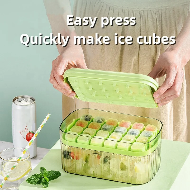 New Press Type Ice Ball Makers Ice Hockey Mold Set For Beer Coffee Mini Ice  Ball Ice Box Food Grade Silicone Tray Kitchen Tools - Ice Cream Tools -  AliExpress