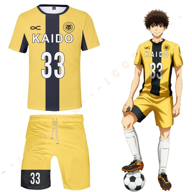 Aoashi Cosplay Custume City Esperion Team Uniform Sports Soccer T-shirt  Short Sleeve Anime Party Performance Carnival Clothing