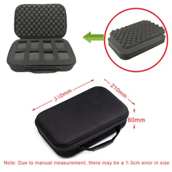 DIY Foam Hard Carry Case - Travel Zipper Bag for Outdoor Accessories, Shockproof and Customizable (Black L - Watch bag)