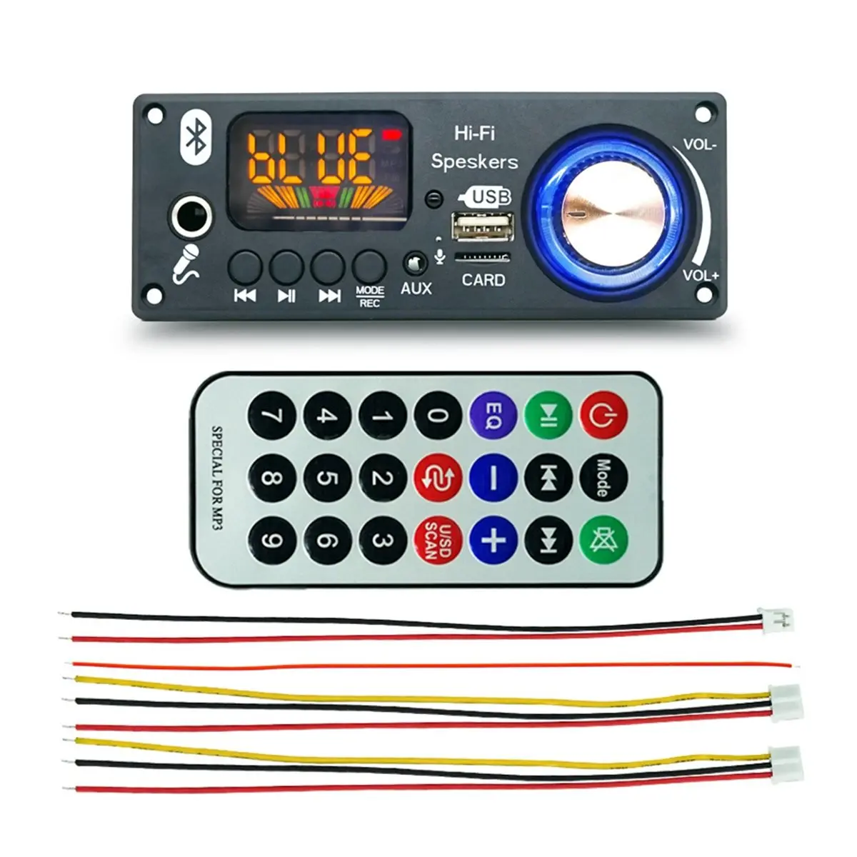 (BAAY) 160W 앰프 블루투스 5.1 MP3 디코더 보드 2x80W 오디오 플레이어 12V DIY MP3 플레이어 차량용 FM 라디오 모듈 TF USB 마이크
