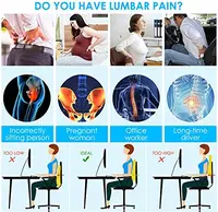 1pc Memory Foam Non-Slip Car Seat Cushion for Office and Gaming Chairs - Supports Lumbar and Waist - Soft and Comfortable - Image 3