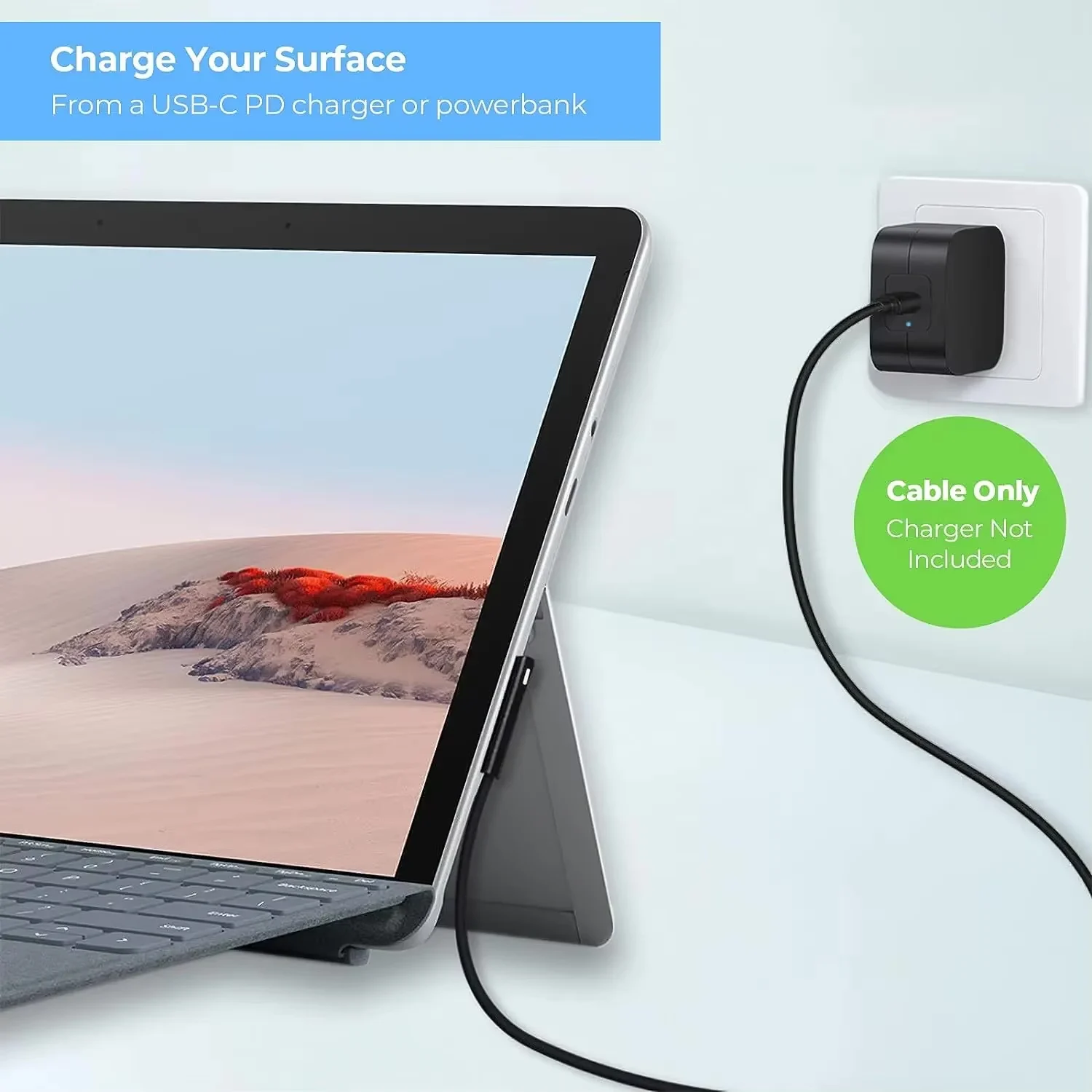 Universal 15V 3A USB-C PD Power Supply Charger Adapter with Cable