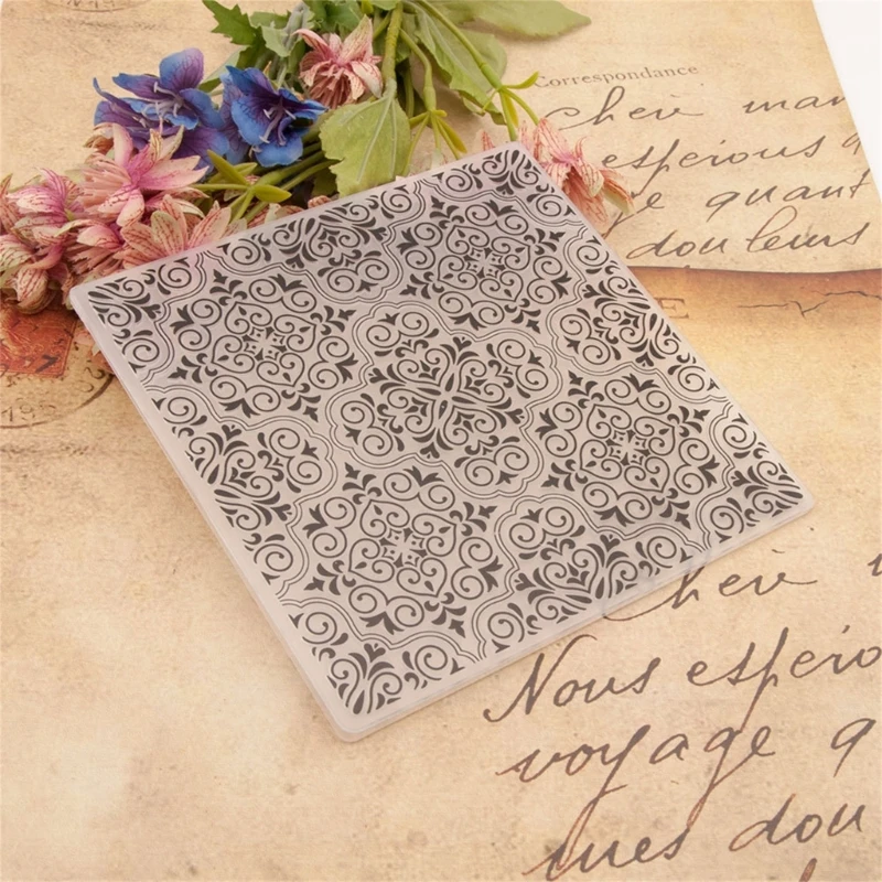 Round Dot Embossing Folders Flower Embossing Stencils for Greeting Card Wedding Invitation Making DIY Scrapbooking Album