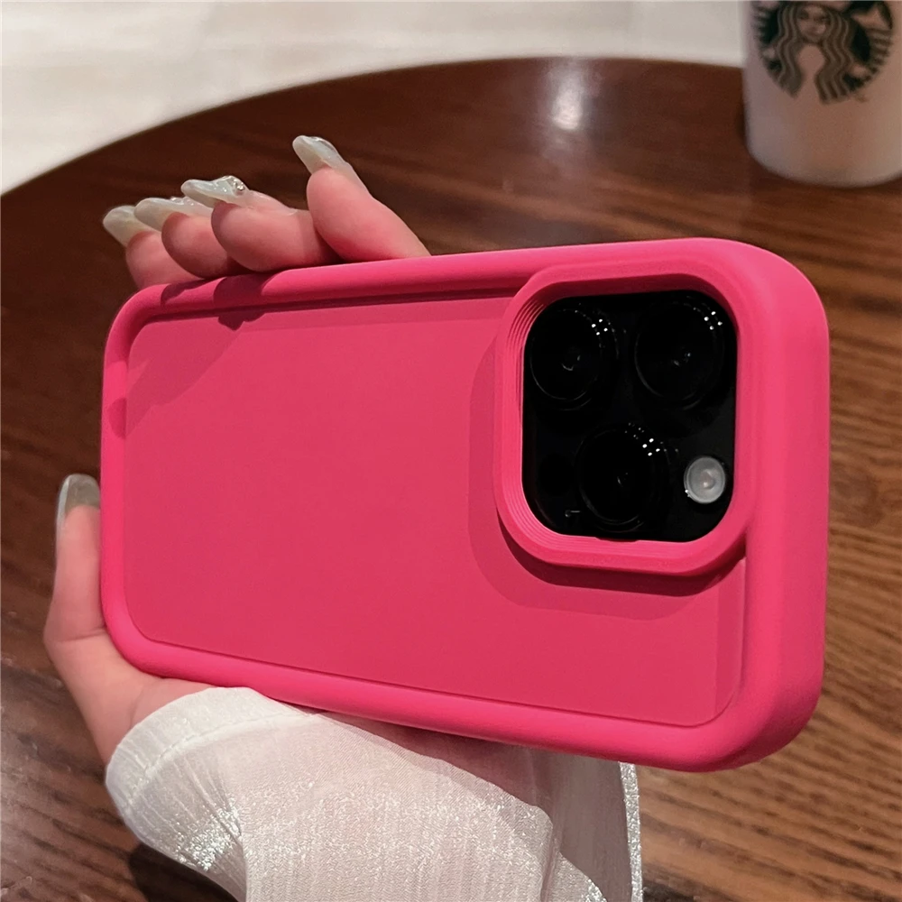 thumbnail image 1 of Luxury Matte Soft Candy Liquid Silicone Phone Case For iPhone 15 11 12 13 14 Pro Max Plus XS X XR Cases Shockproof Bumper Cover, 1 of 5