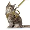 Outdoor Tactical Cat Harness For Walking Escape Proof Adjustable Waterproof Pet Harness Soft Mesh Vest For Large Cat Small Dog 4