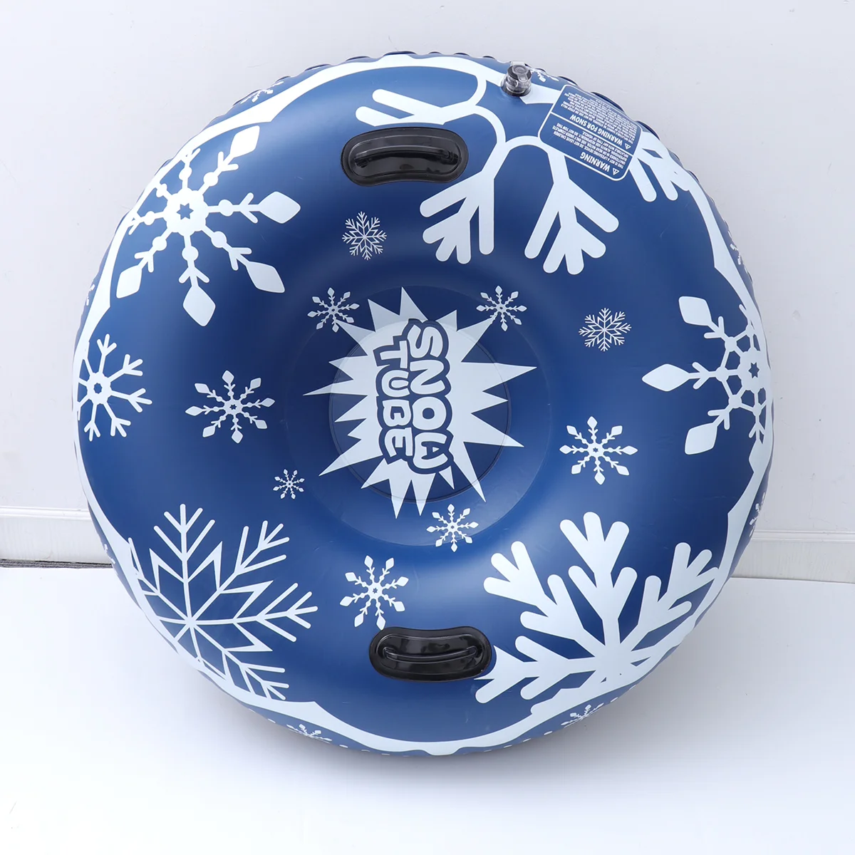 

Inches Blue Inflatable Snow Tube PVC Snowflake Printing Snow Sled Heavy Duty Circle for Skiing Skating and Snow Games