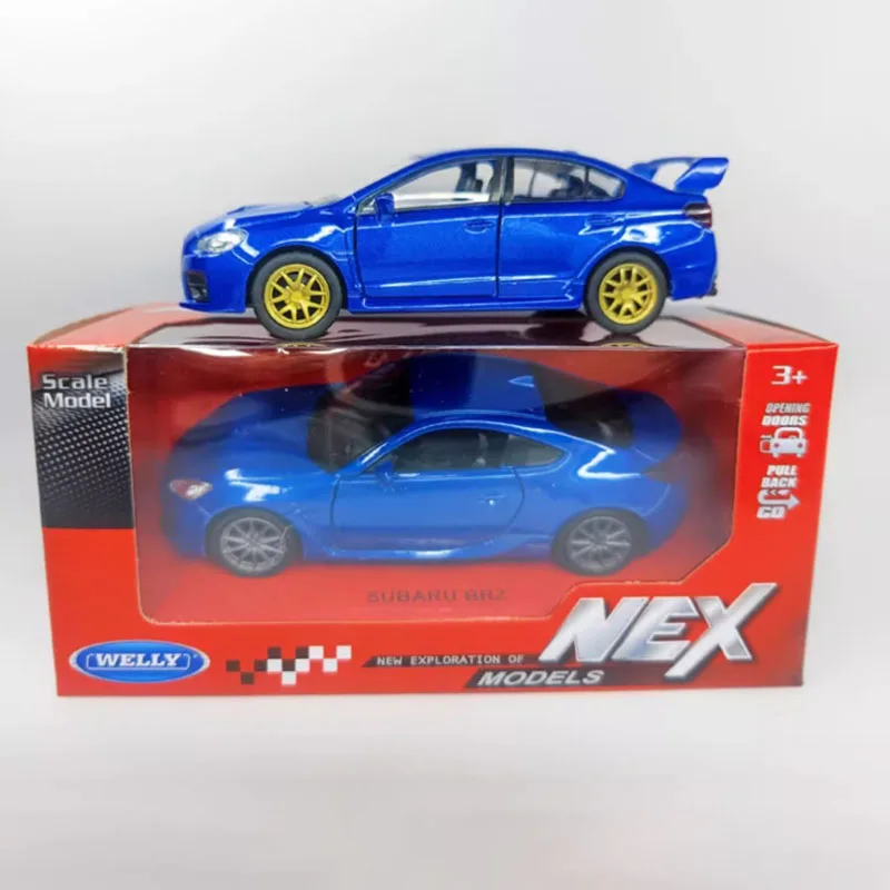WELLY Diecast Alloy 1/36 2022 Subaru BRZ/10th 11th Subaru WRX STI