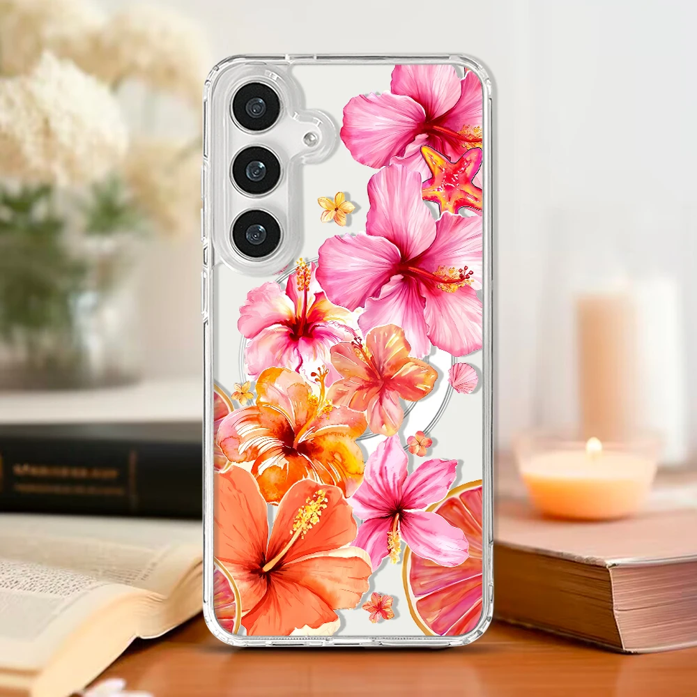 Summer Flowers Magnetic Phone Case – Stylish Floral Protective Cover