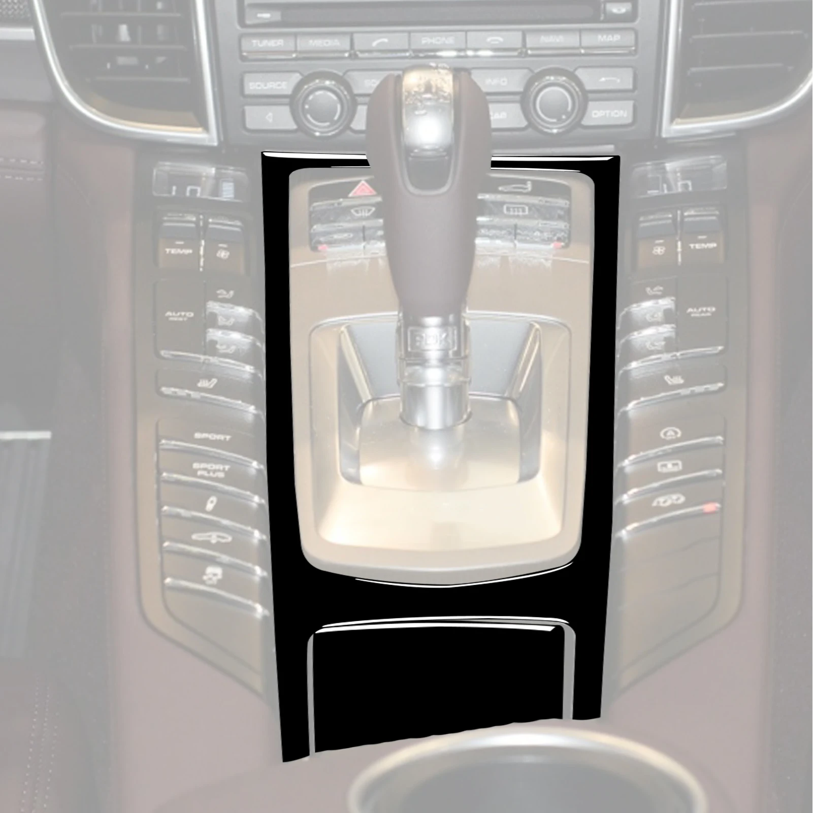 포르쉐 파나메라 970 2010-2016 피아노 블랙 자동차 인테리어 액세서리 중앙 제어 멀티미디어 패널 장식 스티커