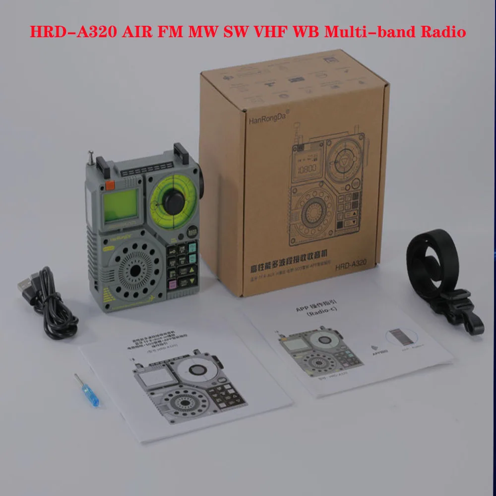 

hrd a320 radio AIR FM MW SW VHF WB Multi-band Radio Portable Bluetooth Speakers Aviation Band Maritime Supports T-BLITZ AUX