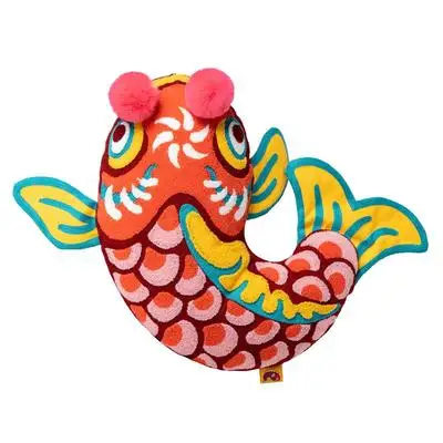Description Picture 6 of itemRed Cushion Cover Decorative Pillow Joy Chinese Traditional Lucky Fish Embroidery Cushion Cover Sofa Chair Bedding Coussin