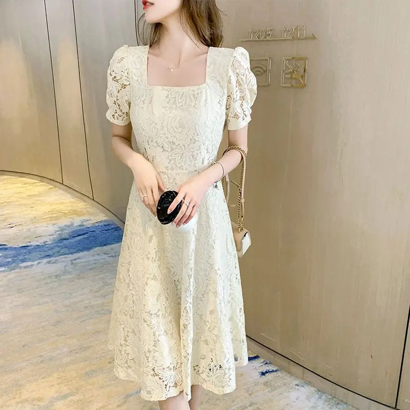 Large Size Loose Elegant Red Dress 2024 New Summer Fashion Ladies High Sense Niche Design First Love Temperament Long Skirt Tide