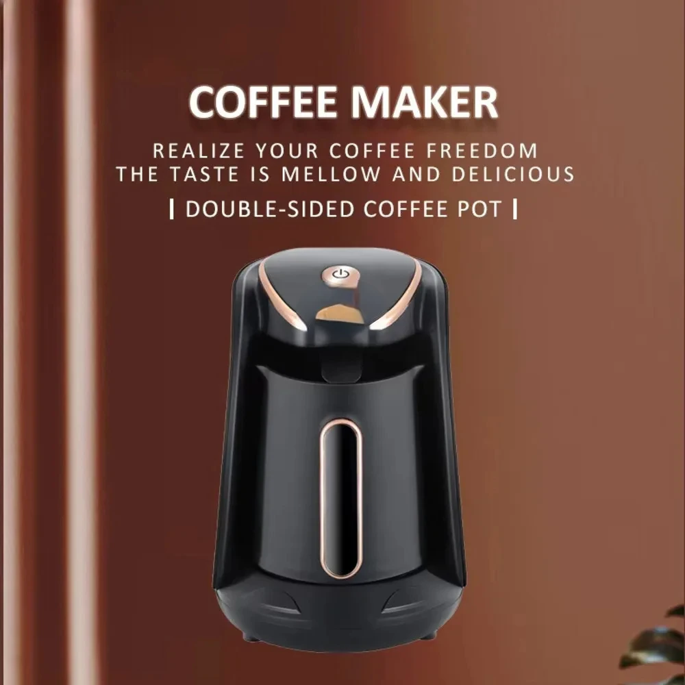 Hot Sale 100% BPA Free 1 To 4 Cup 600W Electric Brewing Capacity Greek Turkish Coffee Maker Pot Set For Travel Office 2
