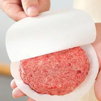 Papiers de cire en papier pour galettes de hamburgers, 50/100 pièces, papillons pressés congelés séparés pour galettes de hamburgers, papier antiadhésif pour bœuf et viande de barbecue 5