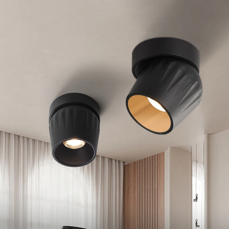 Dobrável led luzes de teto lâmpada regulável cob luzes do ponto 15w