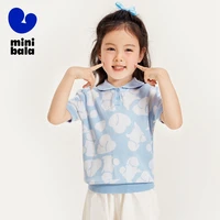 Mini Bala T-Shirt Mother-Daughter Outfit Mother-Daughter Dress Skin-Friendly Eco-Friendly Soft Comfortable Knitted T-Shirt 2