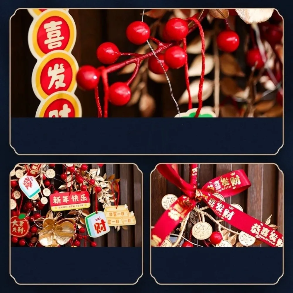 Chinese Style New Year Decoration Handmade Festive Atmosphere Spring Festival Decoration Traditional Hanging Door Decor