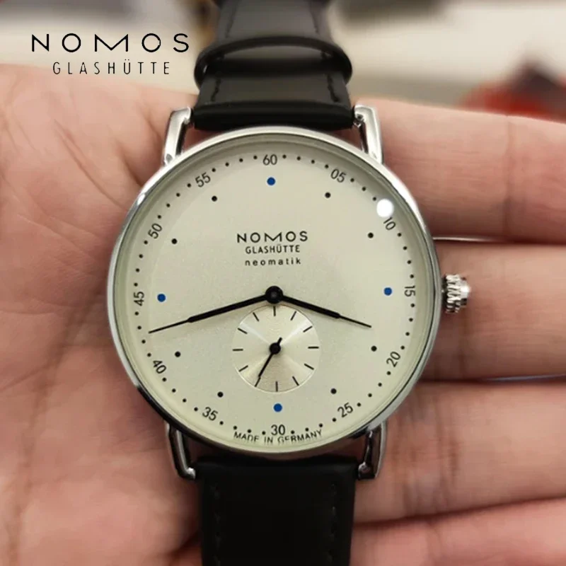 Мужские модные кварцевые часы для NOMOS Metro 1109, высококачественные классические дизайнерские тонкие водонепроницаемые часы в горошек