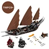 Ghost ship Pirates of the Caribbean Building blocks Queen Anne Revenge Battleship Black Pearl Ship Model Bricks toy kid gift 1
