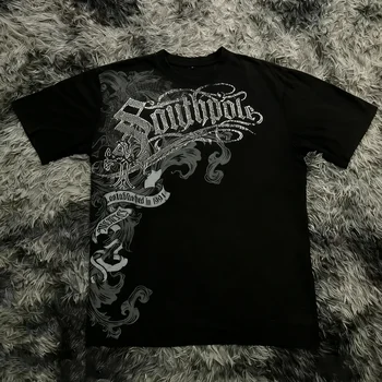 Unisex Y2K Gothic Oversized Graphic T-Shirt 1
