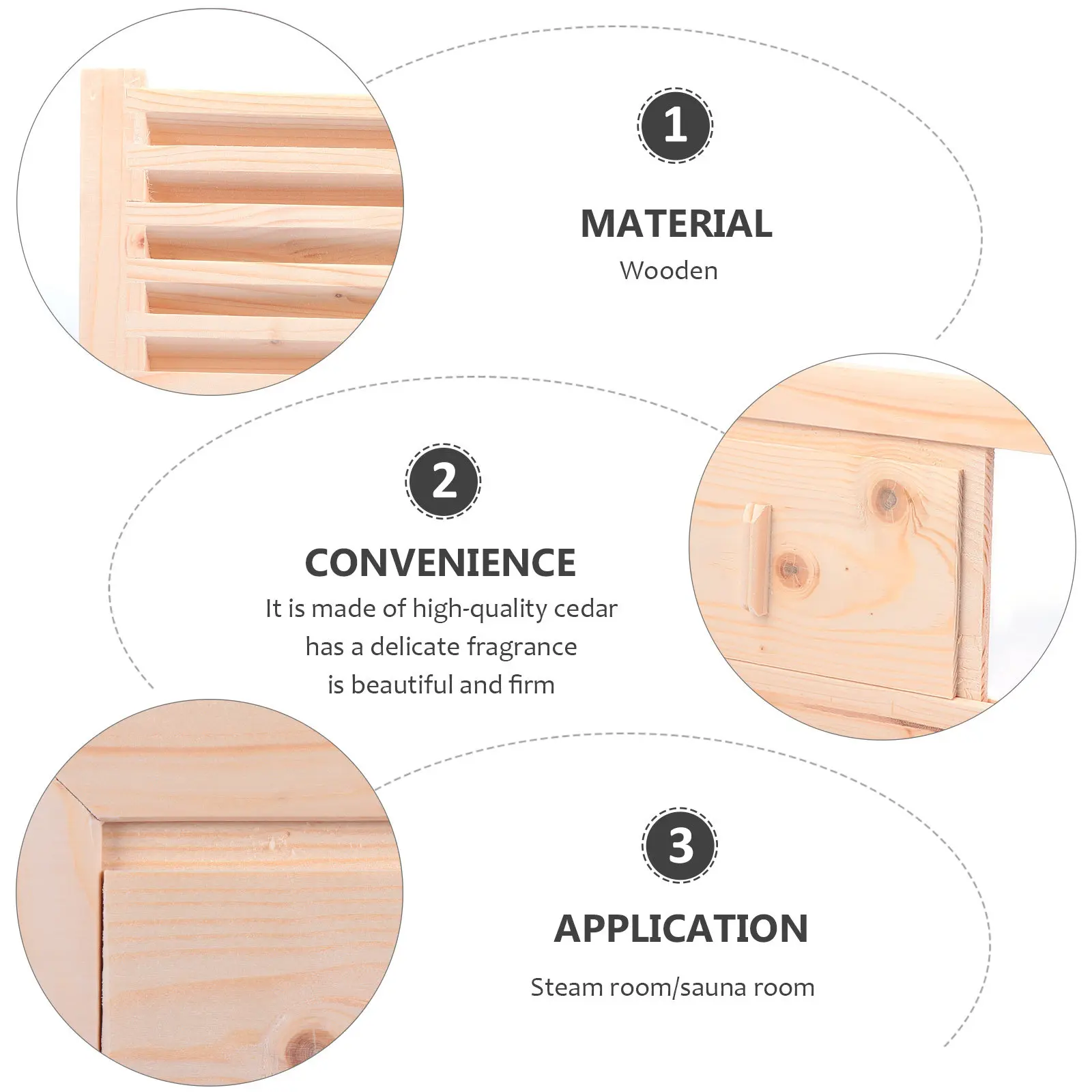 ชุดแผงระบายอากาศซาวน่าไม้ซีดาร์ 1 ชุด ทนความชื้น ติดตั้งง่าย อุปกรณ์ระบายอากาศสำหรับห้องซาวน่า 1