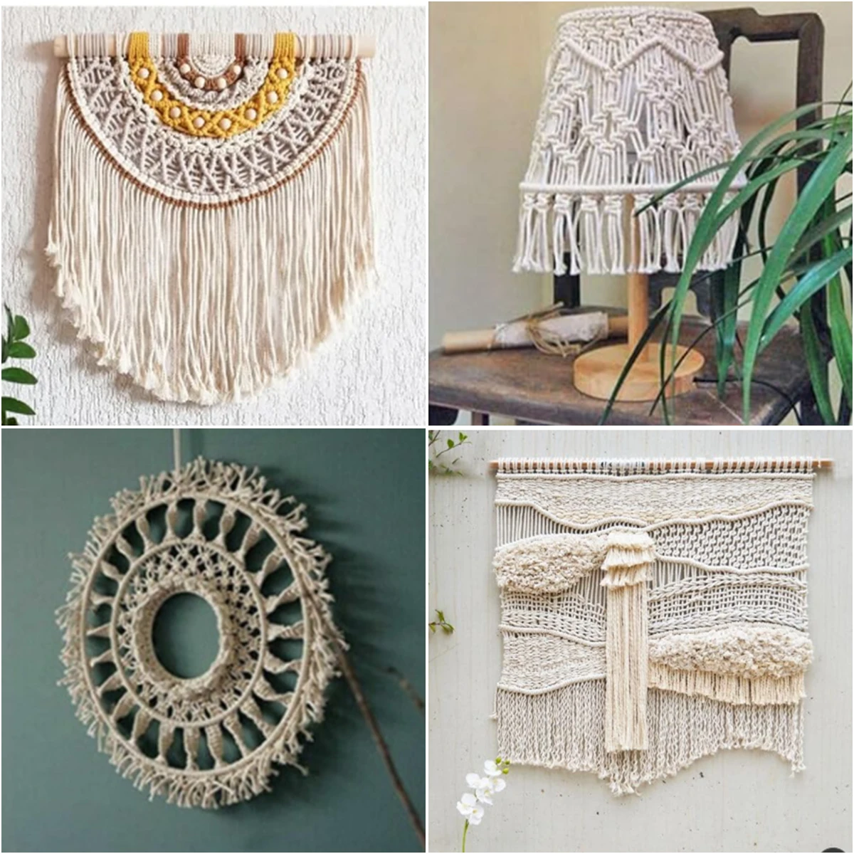 50-100 yards White Cotton Macrame Cord 1-4mm Crochet Threads for DIY Knitting Rope Bohemia Party Home Decor Sewing Accessories 5