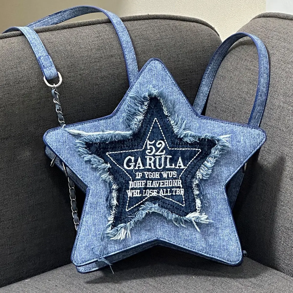 Anime Star Shaped Y2K Backpack Kawaii Five-Pointed Bag Shoulder Bag Cute Storage Backpack High Capacity Chic Schoolbag Girl Gift