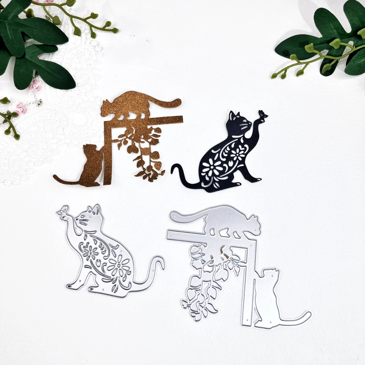 동물 꽃과 나뭇잎 절단 슬리브, 절단 앨범, 강철 탄소 플로팅 조각 슬리브, DIY 수동 슬리브, 1 미국