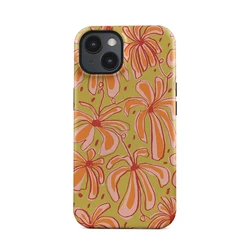 Magnetic Abstract Wildflowers Shockproof Acrylic Phone Case - iPhone 12 Mini (Magnetic)