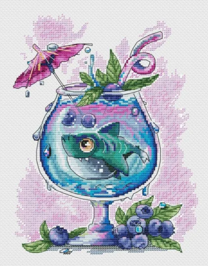 

Cross Stitch 14CT Ecological Cotton Threads Embroidery Home Decoration Hanging Letter Flower Funny Sharks
