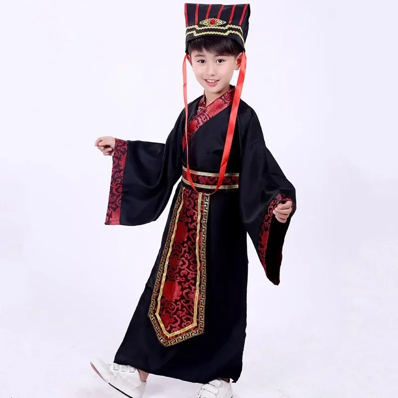 Perform Baby Dress Hanfu Boy Cosplay Children Costumes Traditional Chinese Clothing Vestido Stage Outfit Long Kids Tang Dresses 5