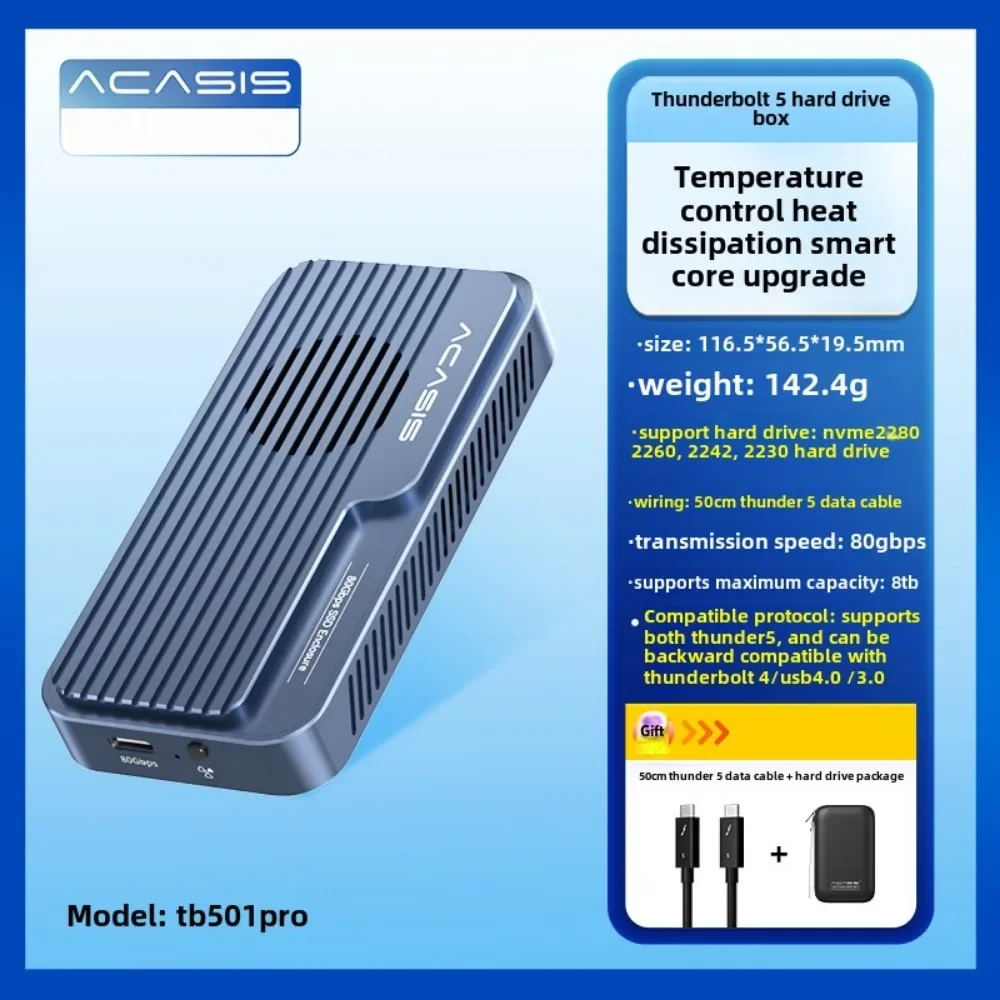 Thunderbolt 5 80Gbps M.2 NVMe SSDエンクロージャ Amazon.com: ANYOYO 80Gbps M.2 NVMe SSD Enclosure Supports Up