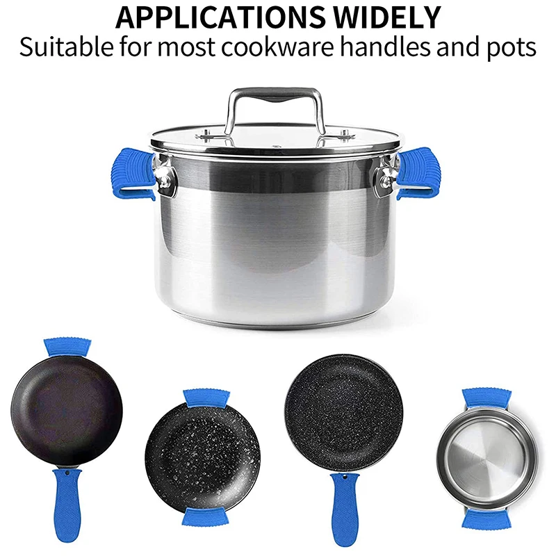Cookware Accessories Pan Handle Cover Silicone Hot Handle Holder For Cast Iron 3 Pack Pot Handle Sleeve Non Slip Rubber Cover Set For Skillet Frying Pan