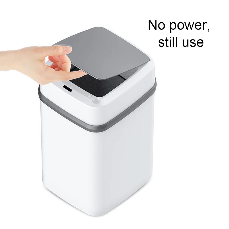 Trash Can Kitchen 13L Bathroom Touch Smart Garbage Bucket Waste Bins Dustbin