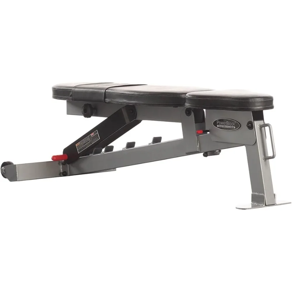 Sport Bench, Workout Bench, 5 Position Adjustable Bench & Seat, Built-in Wheels & Handle Kit, Innovative Workout Equipment