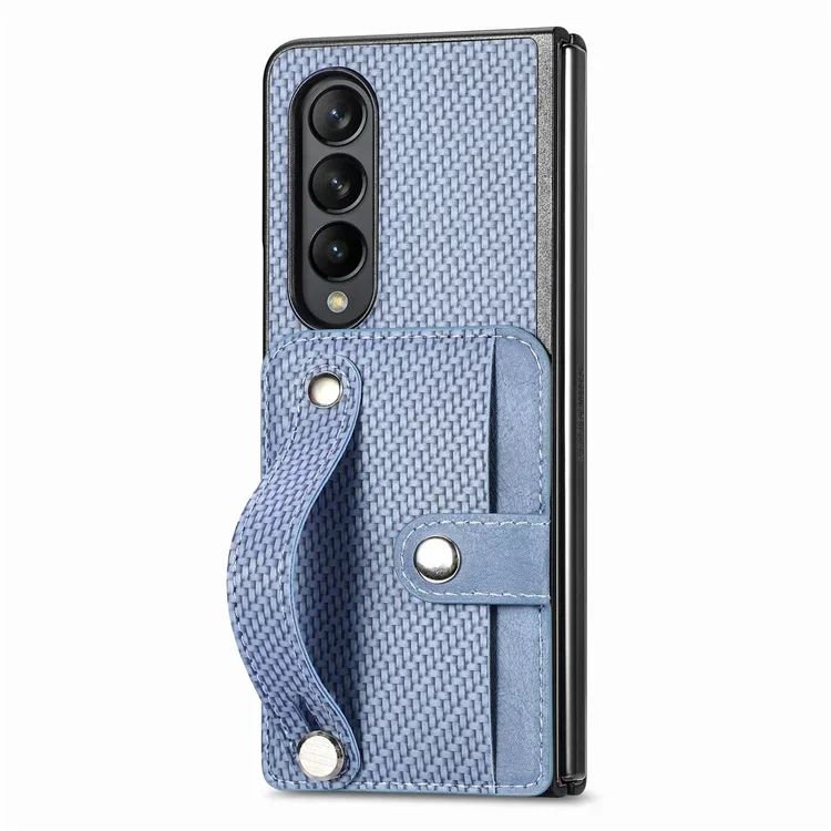 Leather Wallet Case with Card Holder and Wristband - Shockproof Back Cover