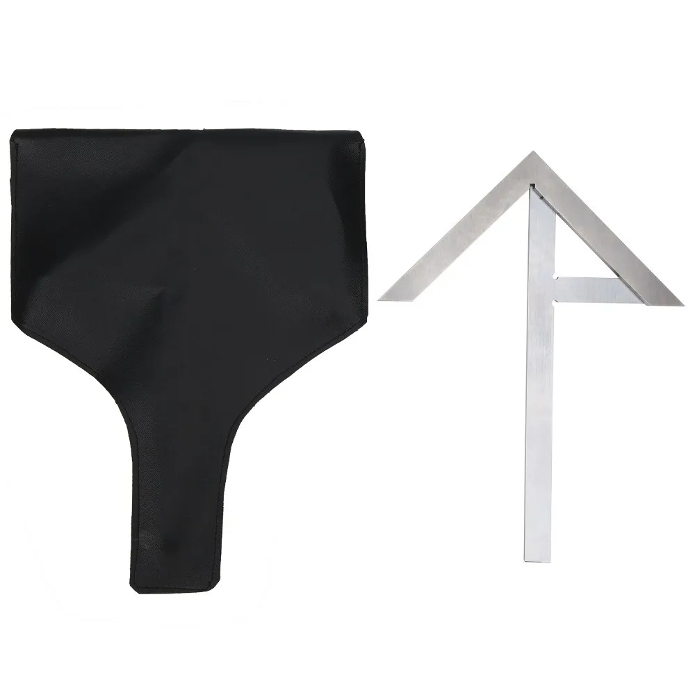 내구성이 뛰어난 탄소강 센터 앵글 게이지 45/90도 150x130mm 센터 마커 눈금자 실버 앵글 게이지 각도기 마킹 레이아웃