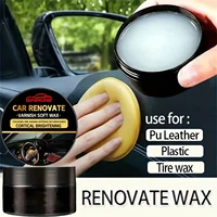 Automotive interior renovation wax - plastic recycling agent, seat maintenance gloss paint soft wax, used for PU leather，tire 1