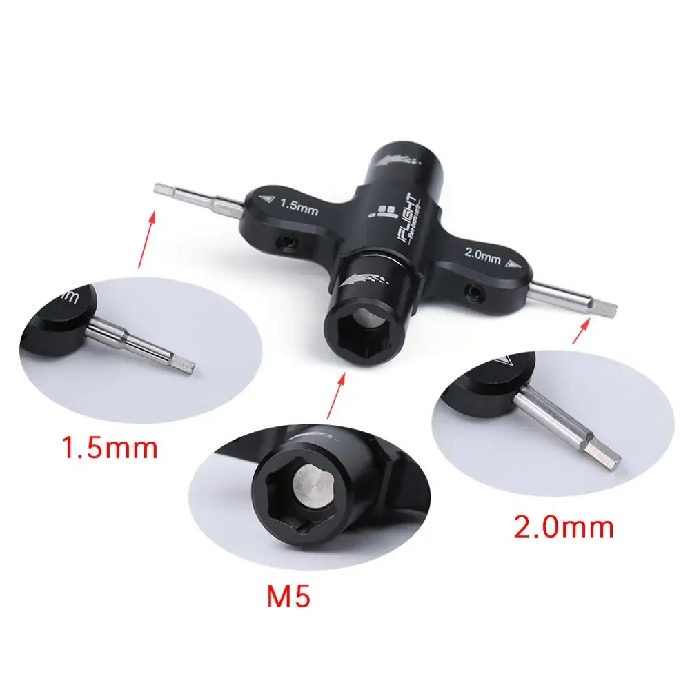 Clé à cliquet M5 pour drone FPV, outil de réparation compact avec roulement unidirectionnel, idéal pour serrer les vis.