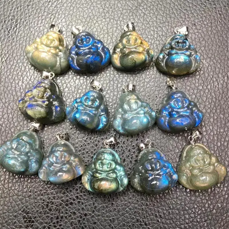 

Натуральный Цветной кулон Будды из Лабрадорита S925, ювелирные изделия для изготовления подвесок, браслетов, сережек, восстанавливающий камень, Хрустальный подарок